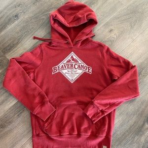 Beaver Canoe red hoodie